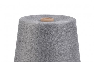 32S麻灰涤纶纱3号浅灰涤纶纱线化纤短纤再生纱线全涤色纺16S21S